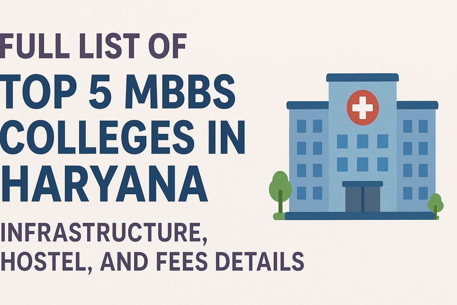 Full List of Top 5 MBBS Colleges in Haryana: Infrastructure, Hostel, and Fees Details
